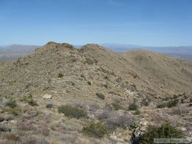 Looking back on the ridgeline we walked..