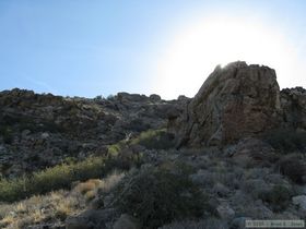 Approaching the steep defile to attain the peak..