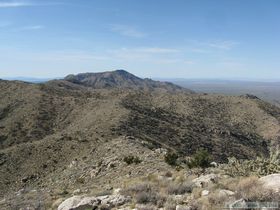 View from the top of the climb towards our planned destination for the day..