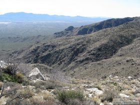 View from the top of the climb down the southern flank of the Harcuvars..