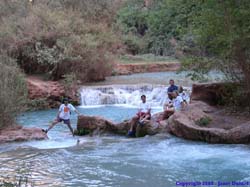 Brian, Brad, Lori, Jeff and Necoe below Havasu Falls.