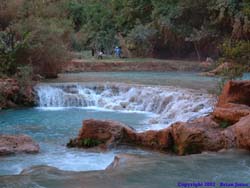 Travartine below Havasu Falls.