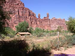 The entrance to town is guarded by two impressive sandstone towers.