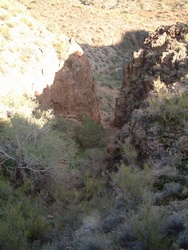  The canyon we climbed up (looking down from the top.