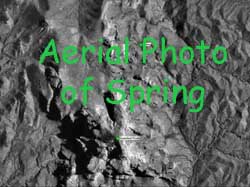 Aerial photograph of the area near the spring we found.