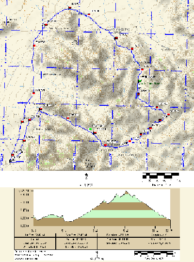 Map of the route we took.