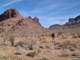 Steve Approaching a small saddle that we hiked through.