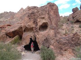 Steve bravely entering SKULL ROCK to rescue Brian.