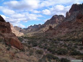 Looking up Kofa Queen Canyon.