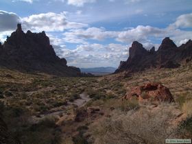 Looking up Kofa Queen Canyon.