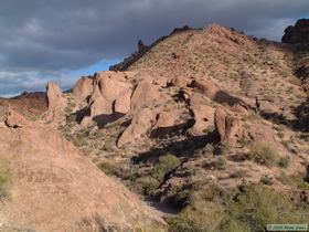 Many different erosional features make the Kofas a wealth of texture and color.