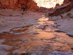 The Paria River flows over sandstone.