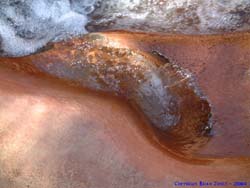 The river makes an interesting cut in the sandstone.