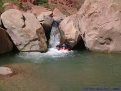 Brian and Shannon enjoy a nice waterfall massage.