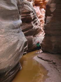 Steve hiking in Buckskin Gulch.