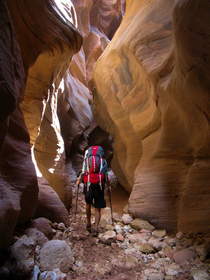 Steve hiking in Buckskin Gulch.