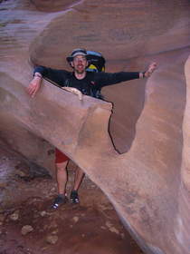 Brian hiking in Buckskin Gulch.