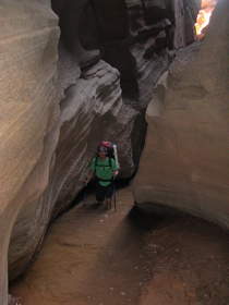 Steve hiking in Buckskin Gulch.