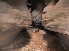 Chuck hiking in Buckskin Gulch.