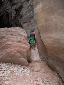 Steve hiking in Buckskin Gulch.