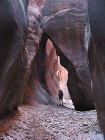 Steve hiking in Buckskin Gulch.