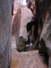 Chuck hiking in Buckskin Gulch.