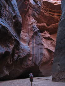 Steve hiking in Buckskin Gulch.