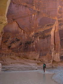 Steve hiking in Paria Canyon.