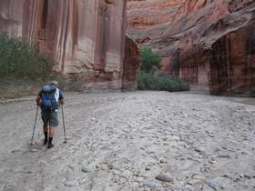 Chuck hiking in Paria Canyon.