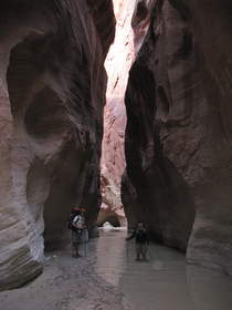 Steve and Chuck hiking in Paria Canyon.