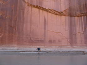 Chuck hiking in Paria Canyon.