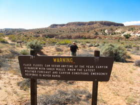 Chuck approaching the White House Trailhead into Paria Canyon.  Fortunately we didn't have any flash floods.