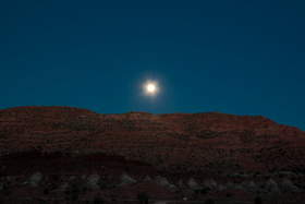 Moon rise over the Coyote Buttes.