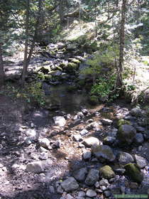 A small stream on the way to Pecos Baldy Lake in the Sangre de Cristo Mountains.