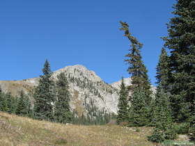 The Truchas Peaks in the Sangre de Cristo Mountains.