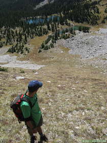 Steve looking back wistfully at Truchas Lake.  'Why didn't we just stop there and nap for the rest of the day?'