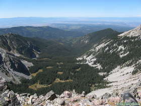 View from North Truchas Peak in the Sangre de Cristo Mountains.