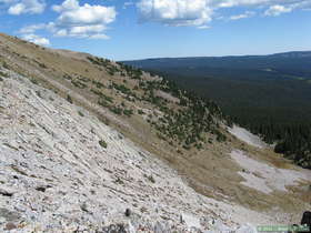 View from the saddle looking east.