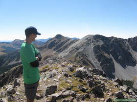 Steve admiring the view from North Truchas Peak in the Sangre de Cristo Mountains.