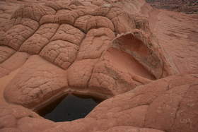 A tinaja in a pillow sandstone formation near Upper Buckskin Gulch.