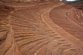 Cross-bedded sandstone formations near Upper Buckskin Gulch.