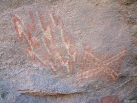 Pictographs in Valle Montevido.