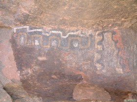 Pictographs in Valle Montevido.