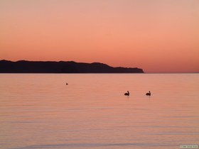 Sunrise at Bahia de los Angeles.