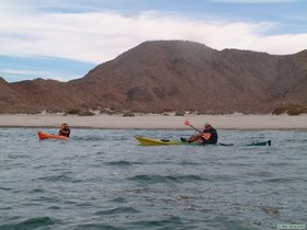 Chuck trying to get used to the unstable feeling of his yak.