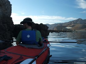 Here I am searching the waters of Isla Alcatraz for cool critters.