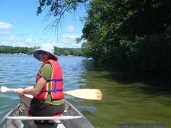 Shannon and I paddling around 'First Island'