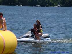 The family plays on Lake Minnetonka.