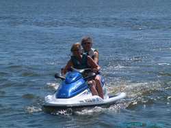 My mom had a blast on the jet ski with Kristin.