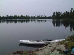 East Dawkins Lake from the vantage point of our little lunch island.